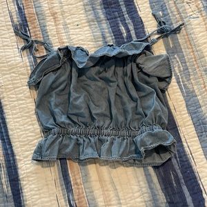 Denim crop top